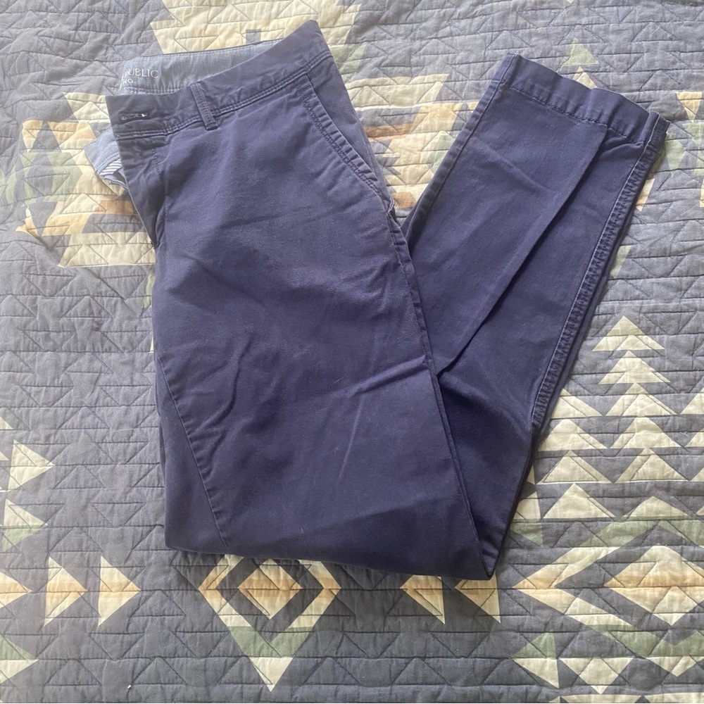 Banana Republic City Chino Blue Pant Size 2